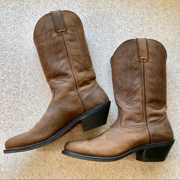 Durango Rustic Brown Leather Western Cowboy Boots - Picture 4 of 12